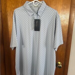 Walter Hagen Light Blue Micro-Pattern Polo